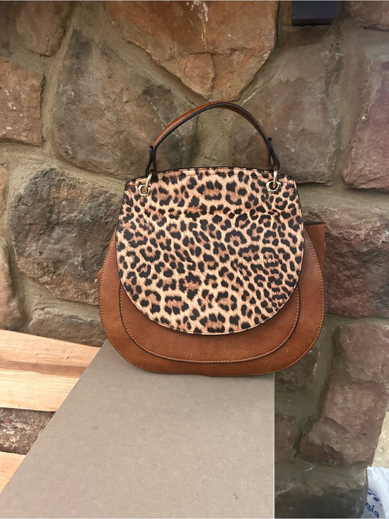 Jen & Co Handbags - Bag Leopard-Print Flap Satchel in Brown Jenn and Company